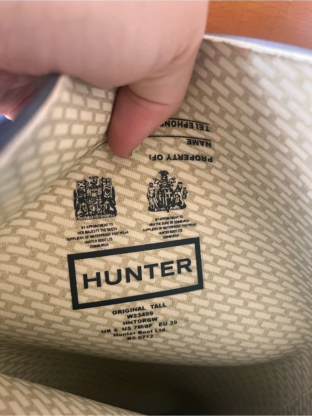 Hunter Navy Blue Rubber Rain Boots